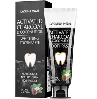 Lagunamoon Activated Charcoal & Coconut Oil Toothpaste, 4.23 oz.