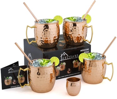 Moscow-Mix Mule Copper Mugs (Set of 4)
