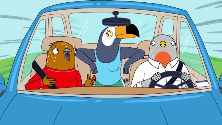 Tuca, Bertie, and Speckle in Adult Swim's 'Tuca & Bertie'