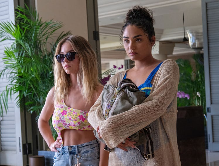 Brittany O’Grady and Sydney Sweeney in The White Lotus.