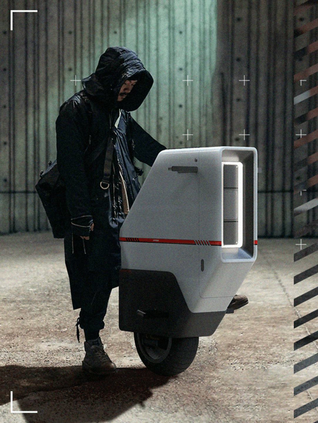 Spanish designer Nacho Alfonso created a concept for a one-wheeled electric motorcycle.