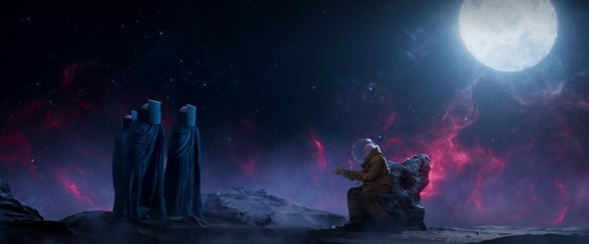 The Watchers made their MCU debut in 'Guardians of the Galaxy Vol. 2.' Screenshot via Disney+