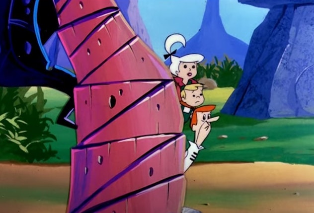 The Jetsons travel to meet the Flinstones in this made for TV special.