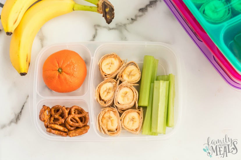 toddler lunch idea: banana roll up lunch box