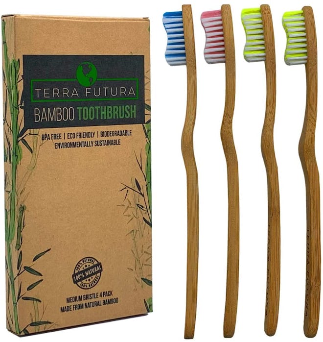Terra Futura Bamboo Toothbrushes (4-Pack)