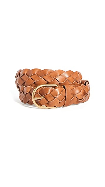 Women's L.L.Bean Braided Leather Belt