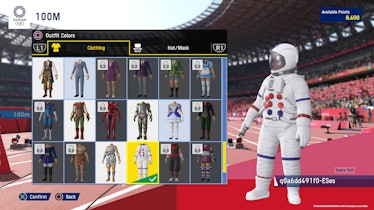 Olympic Games Tokyo 2020 - The Official Video Game costumes spacesuit
