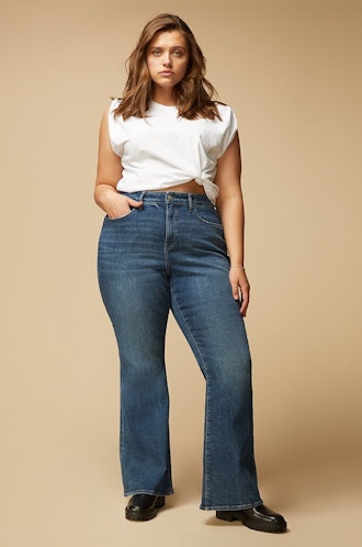 High Rise Flare 29'' Jeans in Feel Good from Warp + Weft.