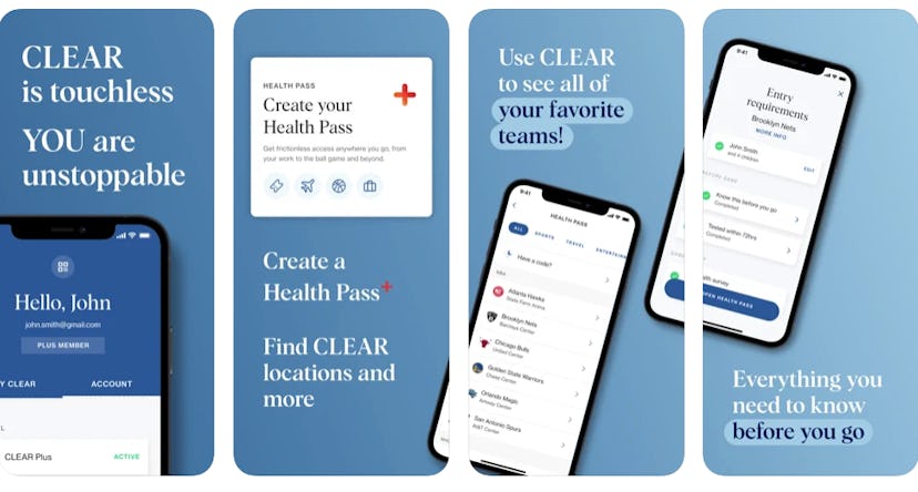 The CLEAR app recently launched a new feature called “Health Pass,” in which users can upload their ...
