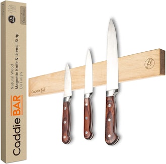 CaddieBAR Wood Magnetic Knife Strip