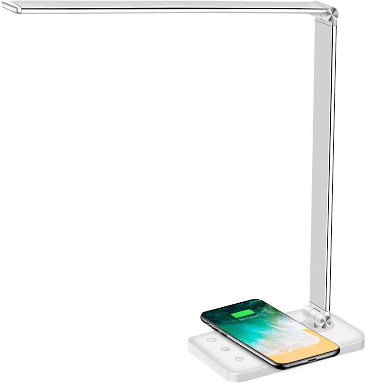 Multifunctional LED Desk Lamp with Wireless Charger & USB Charging Port