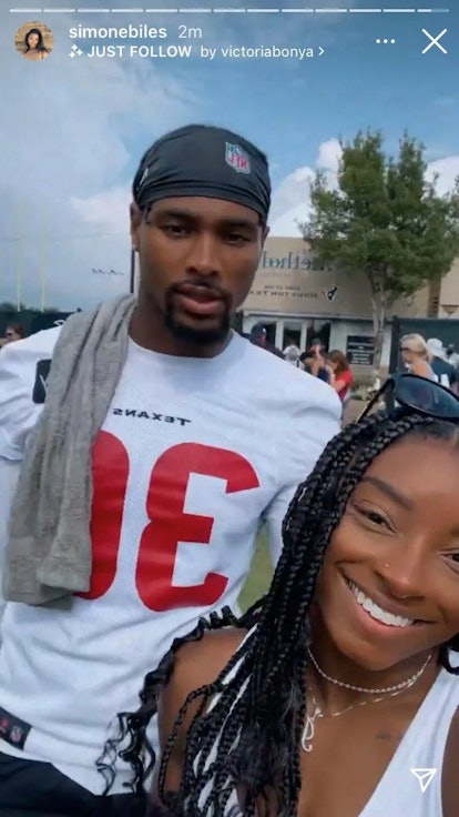 Simone Biles reunited with her boyfriend Jonathan Owens after the Olympics.