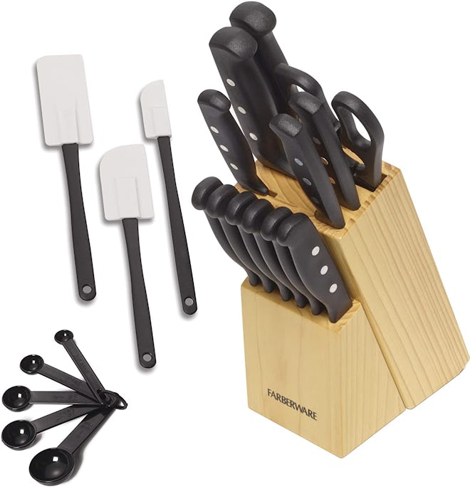 Farberware Stainless Steel Knife Block and Kitchen Tool Set (22-Piece)
