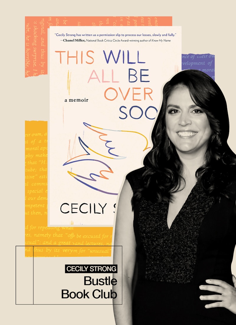 American actress Cecily Strong and the cover of her memoir