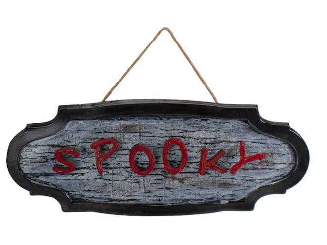 Northlight 20.5" Red and Gray Animated "Spooky" Halloween Sign