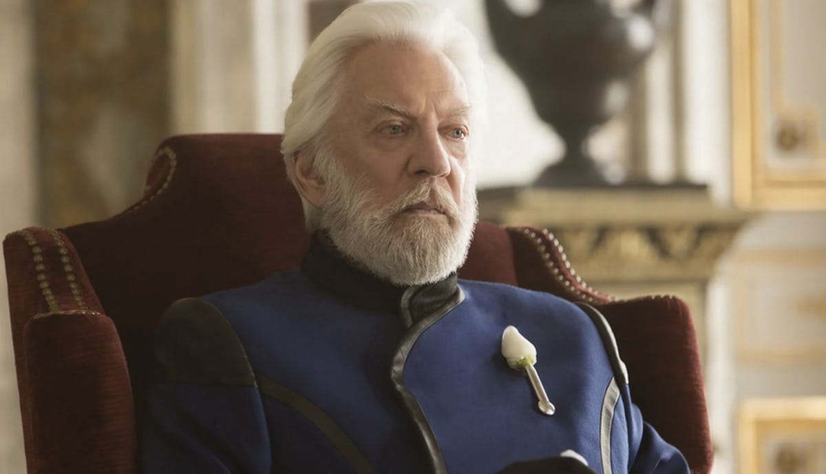 Donald Sutherland's President Snow is the protagonist of The Hunger Games Prequel