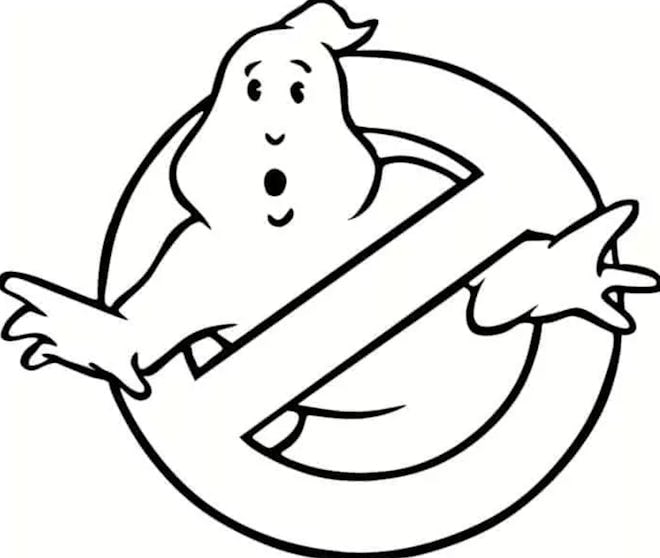 Ghost Coloring Page: "Ghostbusters" symbol