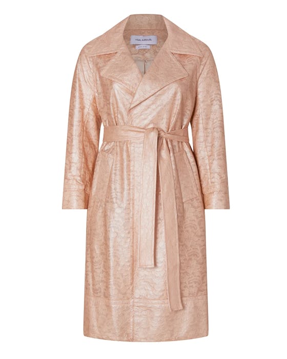 Laminated Lace Trenchcoat