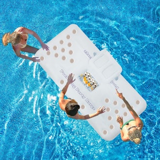 71"-Inflatable Floating Drink Holder with 28 Holes