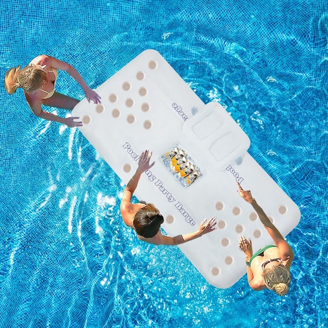 71"-Inflatable Floating Drink Holder with 28 Holes