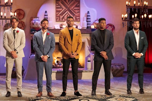Bachelorette contestants, Greg Grippo, Michael Allio, Justin Glaze, Andrew Spencer and Blake Moynes ...