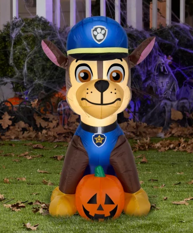 Gemmy Airblown Paw Patrol Chase w/Pumpkin Nick