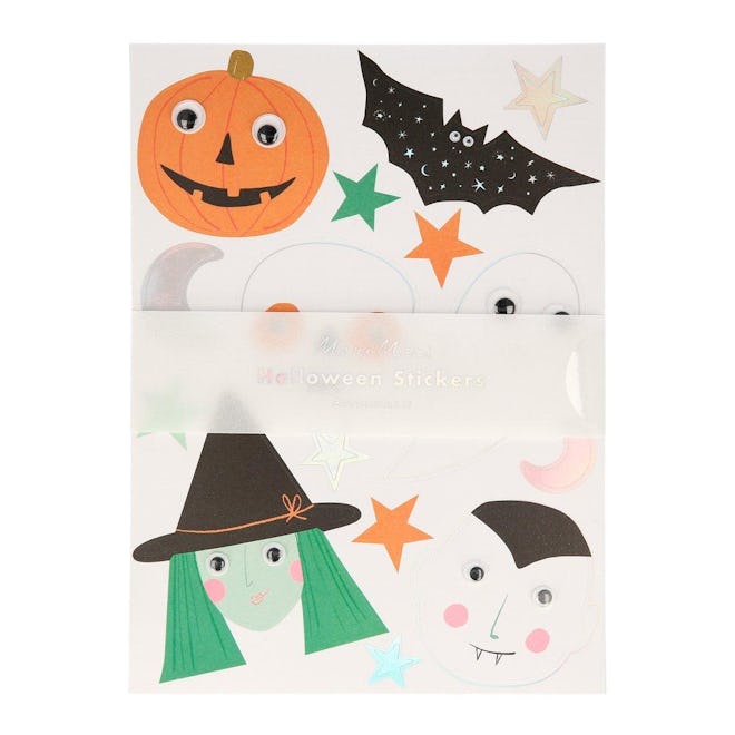 Halloween stickers with googly eyes