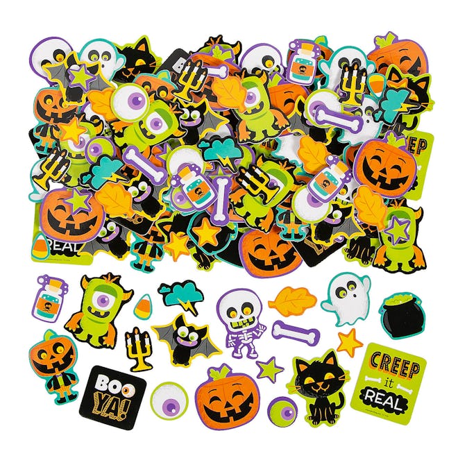 a set of 300 Halloween stickers from Oriental Trading
