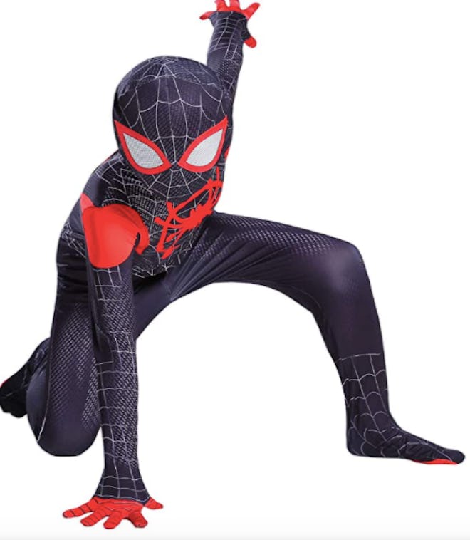 Child wearing a Spider-Man costume