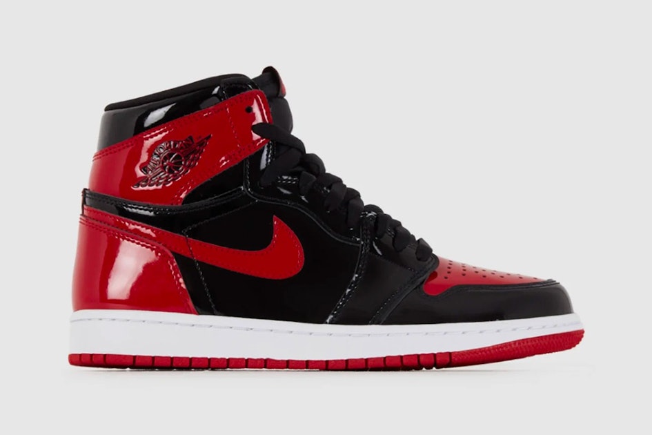 Nike’s iconic ‘Bred’ Jordan 1 shoe is getting a glossy patent leather look