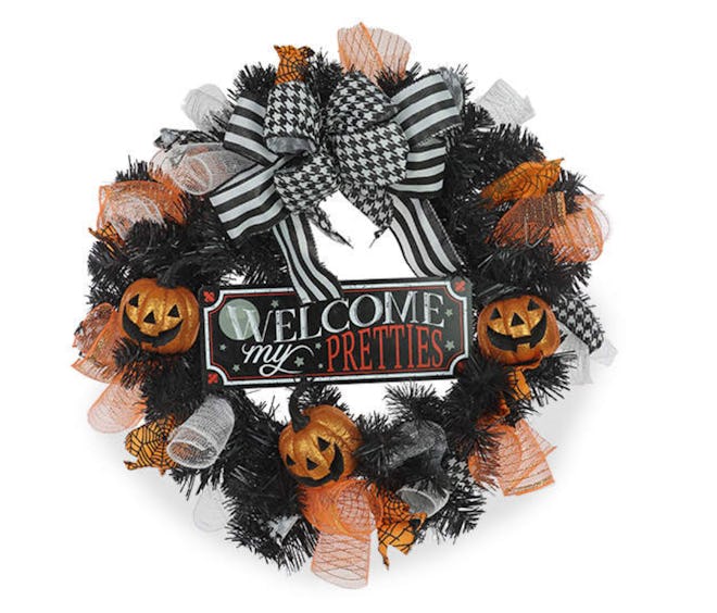This pumpkin wreath is just one Halloween item available at Big Lots stores.