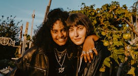 2 happy friends on the first day of fall, which won't affect their zodiac signs as much.