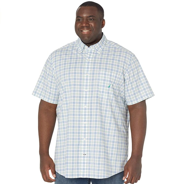 Nautica Big & Tall Plaid Oxford Shirt