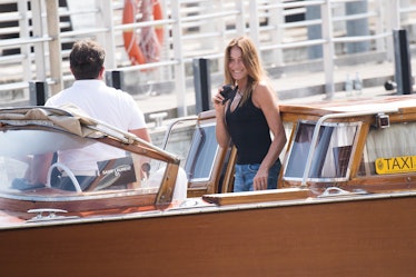 Carla Bruni on the water taxi