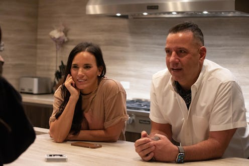 Marc & Heidi D'Amelio filming in their kitchen for 'The D'Amelio Show'