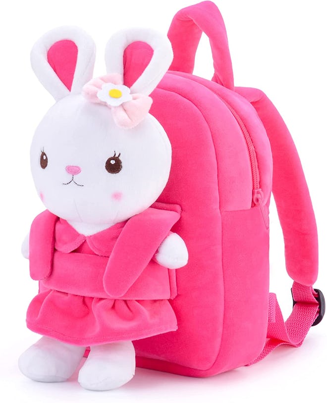 Glovelaya Kids Backpack With Stuffed Bunny Toy