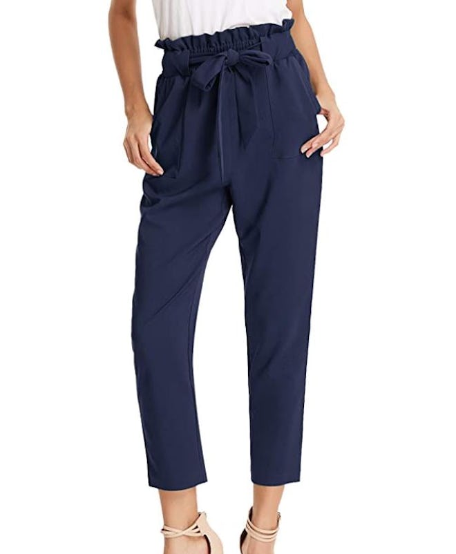 GRACE KARIN Cropped Paper Bag Waist Pants 