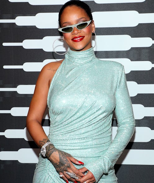 Rihanna on the red carpet at the Savage x Fenty fashion show in 2020