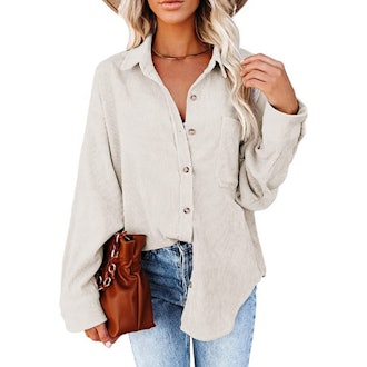 Astylish Button Down Corduroy Shirt