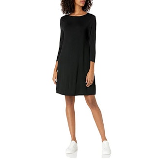 Amazon Essentials 3/4 Sleeve Boatneck Swing Dress