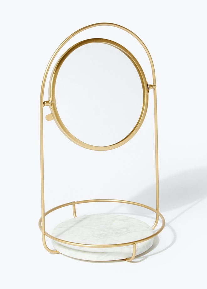 Gold Wire Bathroom Mirror 