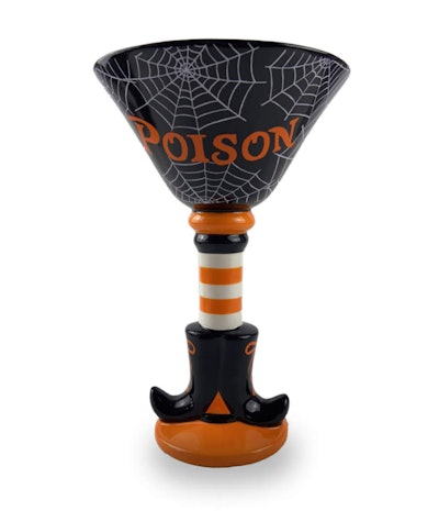 "Poison" Witch Legs Ceramic Goblet Cup