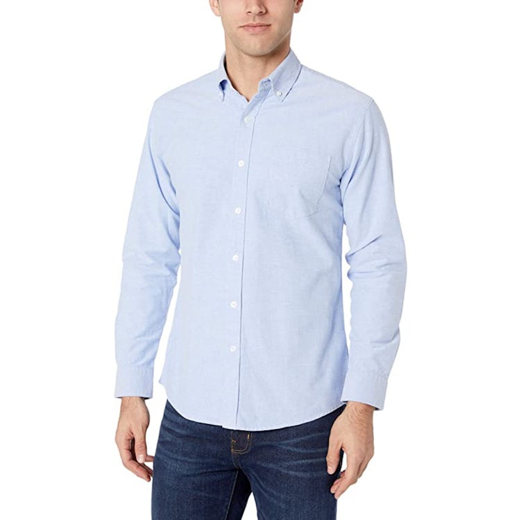 Amazon Essentials Long-Sleeve Pocket Oxford Shirt