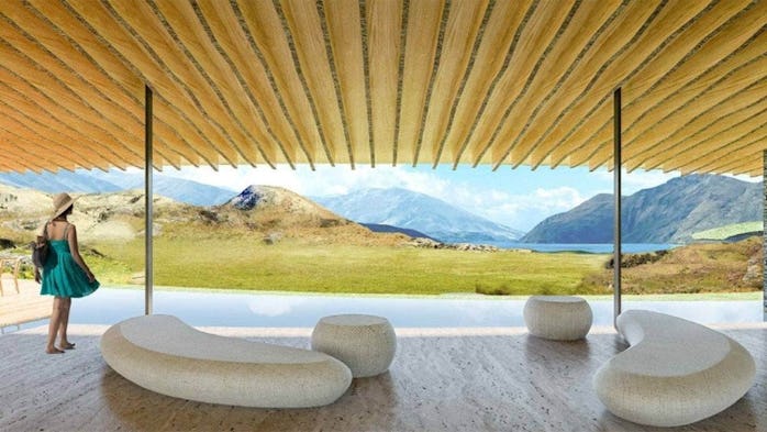 Peter Thiel New Zealand luxury lodge concept art