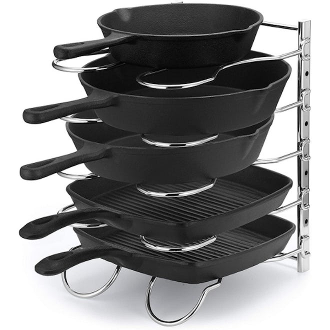 CAXXA Heavy Duty Pan Rack with 5 Adjustable Dividers