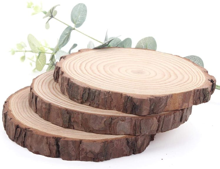 Unfinished Natural Wood Slices 