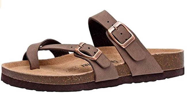 CUSHIONAIRE Luna Cork Footbed Sandal