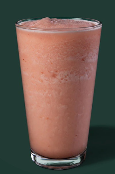 Image of Starbucks Blended Strawberry Lemonade drink.