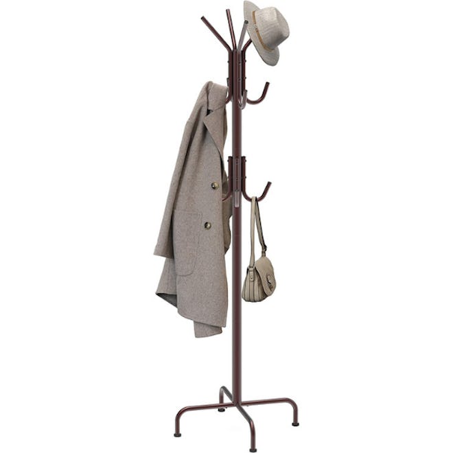 Simple Houseware Standing Coat and Hat Hanger Organizer Rack