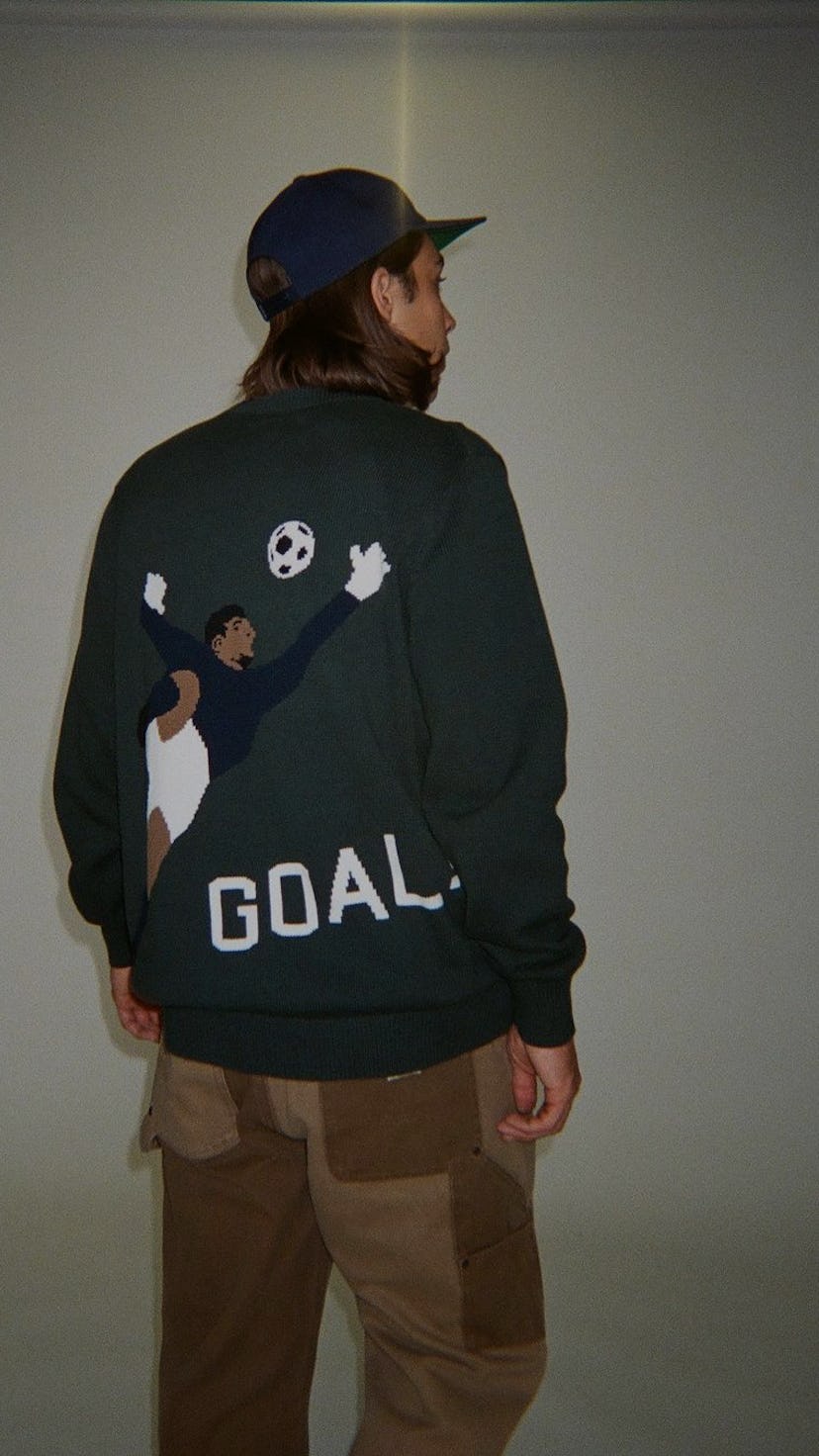 only ny soccer knit sweater